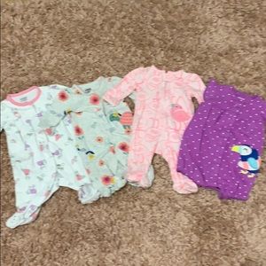 Baby Girls sleepers and bubble outfit